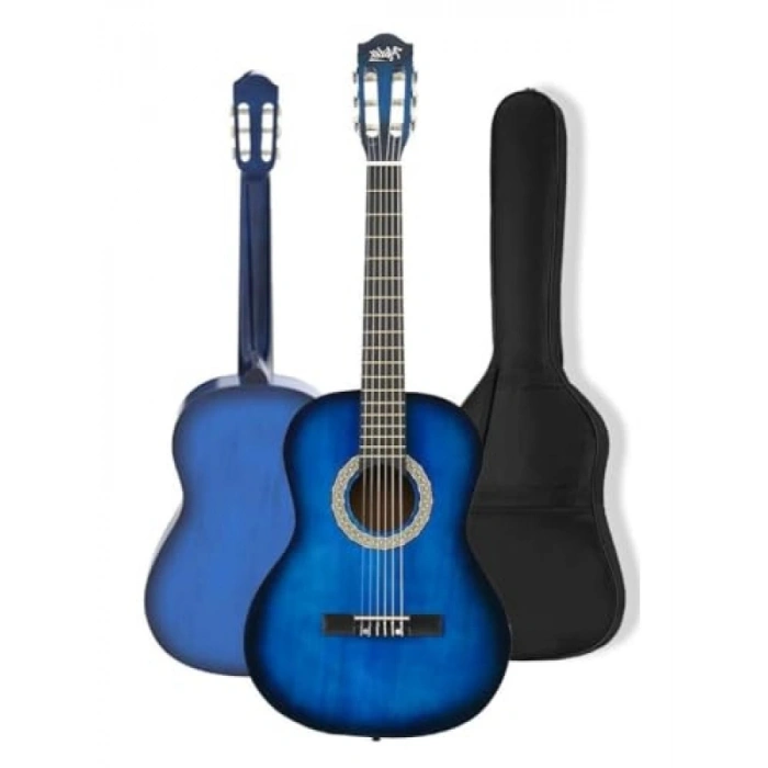 Mavi Renkli 36 İnç 3/4 Juniur Çocuk Gitarı, 8-12 Yaş Arası