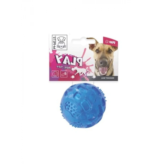 Mavi Renkli 6,3 Cm Squeaky Köpek Topu (4lü Paket)