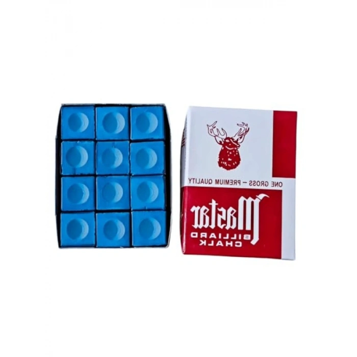 Mavi Renkli Bilardo Tebeşiri - 12li Paket