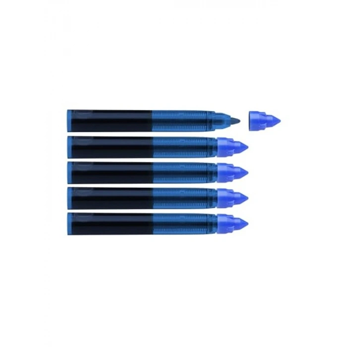 Mavi Renkli Dönerbaşlı Kartuşlar, 5 Paket Set