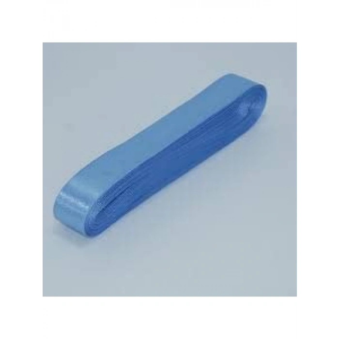 Mavi Saten Kurdele - 1 cm Genişlik, 10 Metre Uzunluk