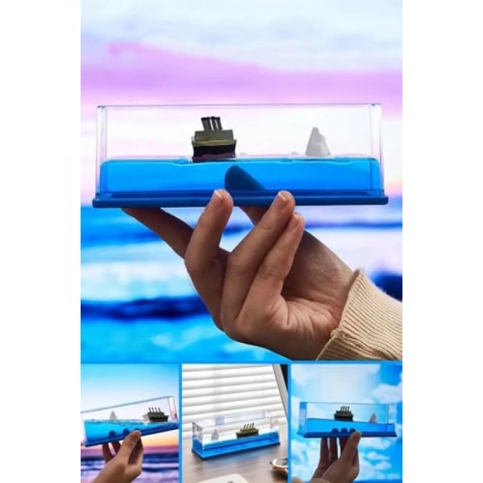 Mavi Su Temalı Batmayan Gemi Dekoratif Ürün