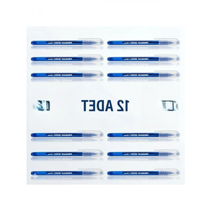 Mavi Tükenmez Kalem, 1.0 mm Uç, 12 Adet Paket ile Ofis Kullanımı
