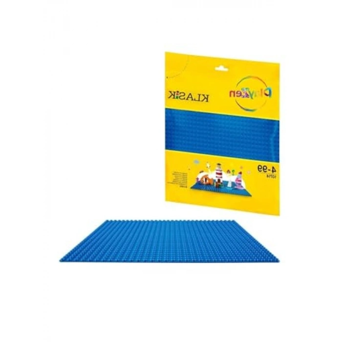 Mavi Zemin Plakası - Lego Uyumlu Yapı Blok Platformu 25x25 cm
