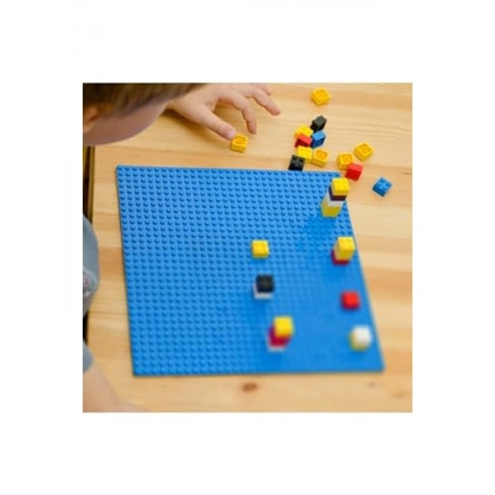 Mavi Zemin Plakası - Lego Uyumlu Yapı Blok Platformu 25x25 cm