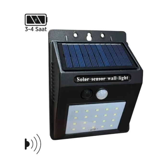 Maxled 15W Sensörlü Solar Güneş Enerjili LED Aplik Bahçe Sokak Aydınlatması 6500K