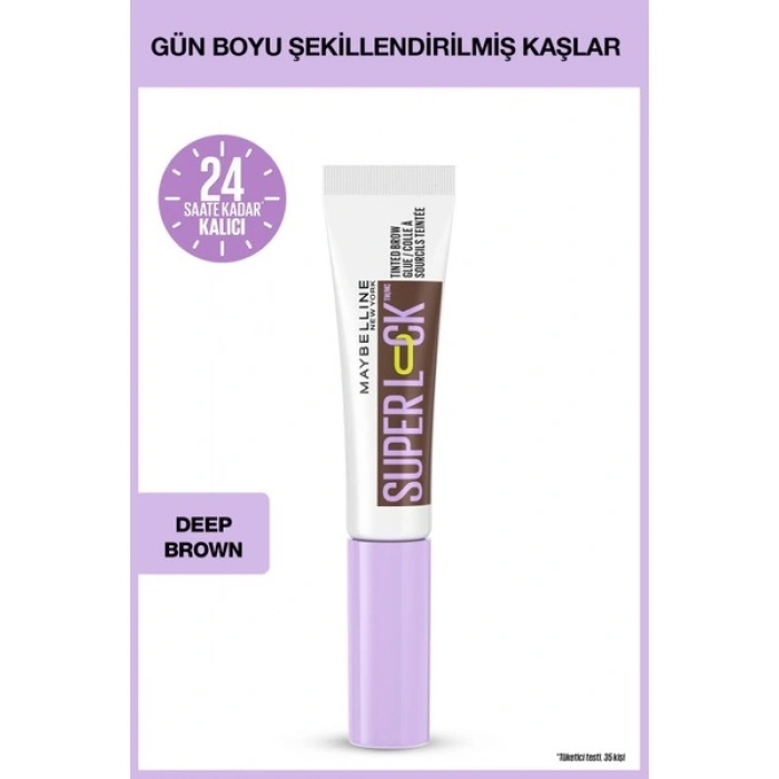 Maybelline New York Super Lock Brow Glue Kaş Sabitleyici Maskara - Deep Brown