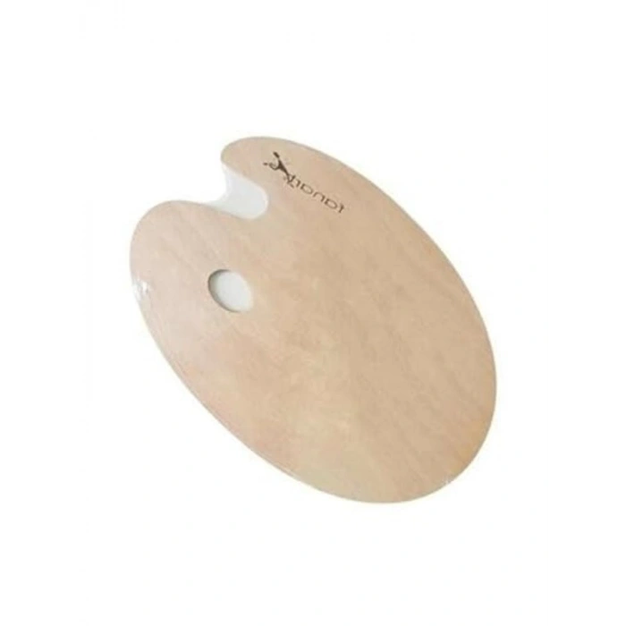 MDF Oval Palet, 20x30x0,3 cm Ölçülerinde Boyama için Uygun