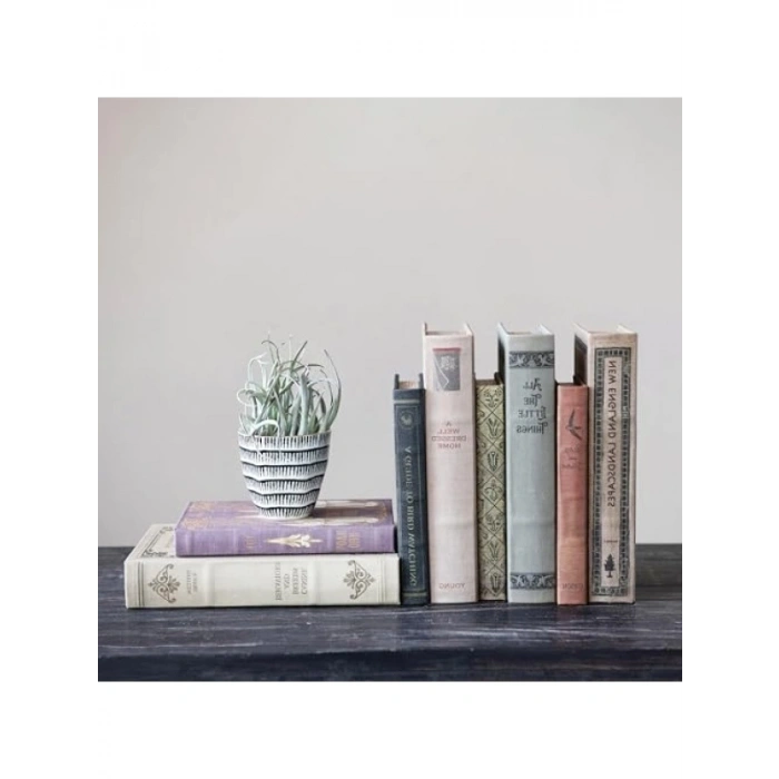 MDF ve Kanvas Kitap Saklama Kutusu Seti, 2li