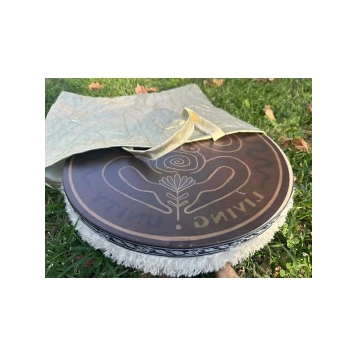 Meditasyon İçin Şaman Davulu, 32 cm El Yapımı Ağaç