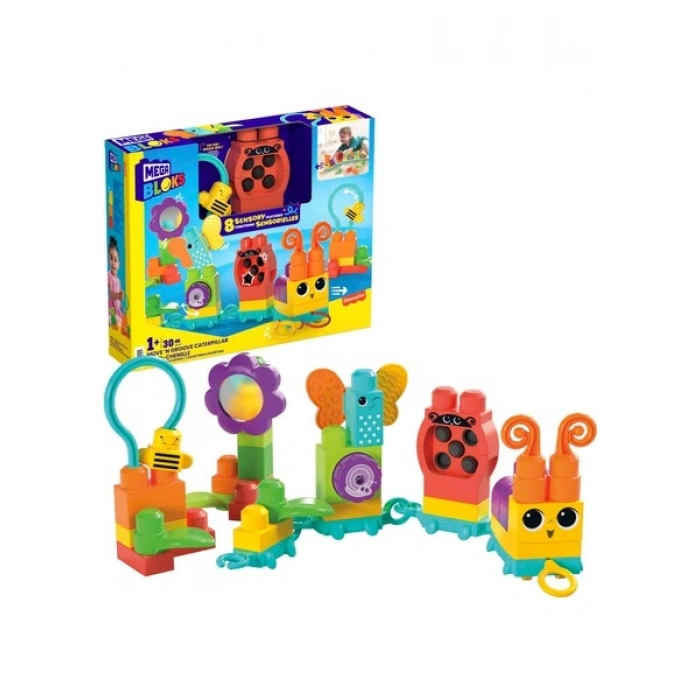 Mega Bloks Hareketli Duyusal Gelişim Tırtılı HKN44