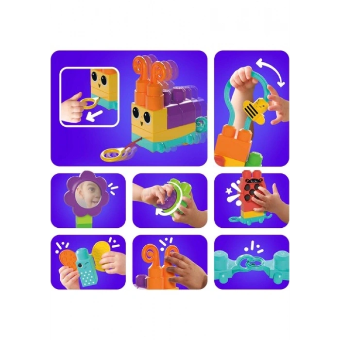 Mega Bloks Hareketli Duyusal Gelişim Tırtılı HKN44