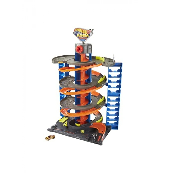Mega Garaj Oyun Seti - 4 Katlı ve Sarmal Asansörlü