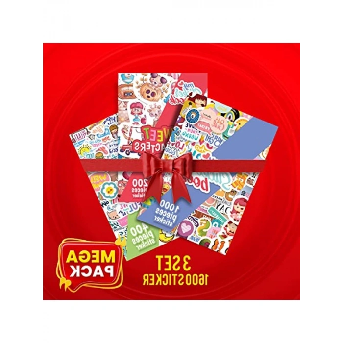Mega Sticker Seti, Scrapbook ve Günlük Dekorasyon için 1600 Adet