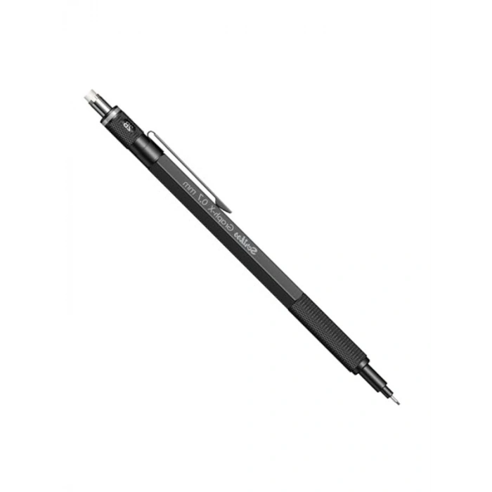 Mekanik Kurşun Kalem, Mat Siyah Renk, 0.7 mm Uç