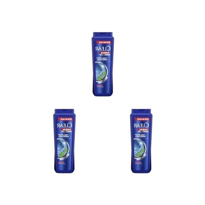 Mentollü Erkek Şampuanı, Kepeğe Karşı Etkili Formül, 600 ml 3lü Paket