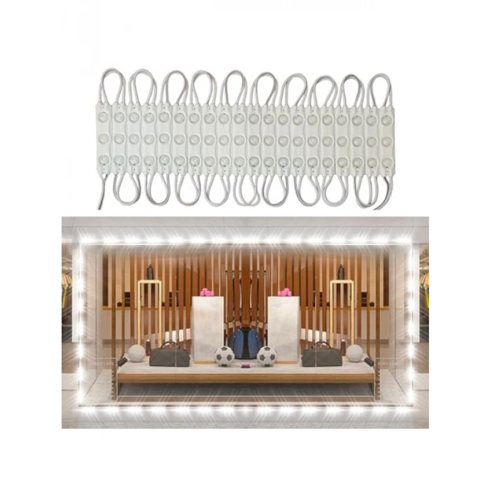 Mercekli Modül LED Aydınlatma Seti - 10 Adet Beyaz LED