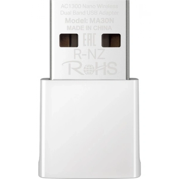 Mercusys MA30N | AC1300 Mbps Dual‑Band Wi‑Fi 5 Nano USB Adaptör | MU‑MIMO | Tak & Çalıştır | Windows 10/11
