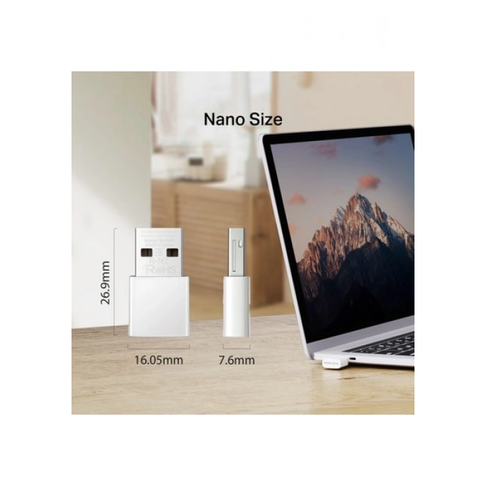 Mercusys MA30N | AC1300 Mbps Dual‑Band Wi‑Fi 5 Nano USB Adaptör | MU‑MIMO | Tak & Çalıştır | Windows 10/11