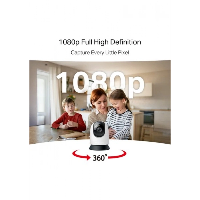 Mercusys MC200 | 1080P Güvenlik Wi-Fi Kamerası | 360° Görüş | Gece Görüşü | Akıllı Hareket & Kişi Algılama | Çift Yönlü Ses | Microsd & Bulut Depolama
