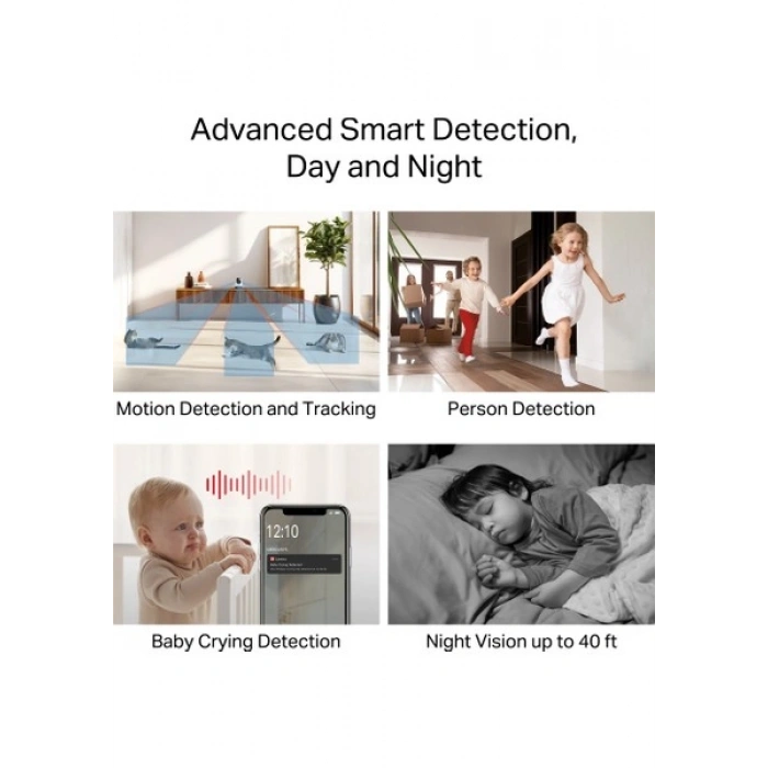 Mercusys MC210 | 2k 3mp Güvenlik Wi-Fi Kamerası | 360° Görüş | Gece Görüşü | Akıllı Hareket & Kişi Algılama | Çift Yönlü Ses | Microsd & Bulut Depolama