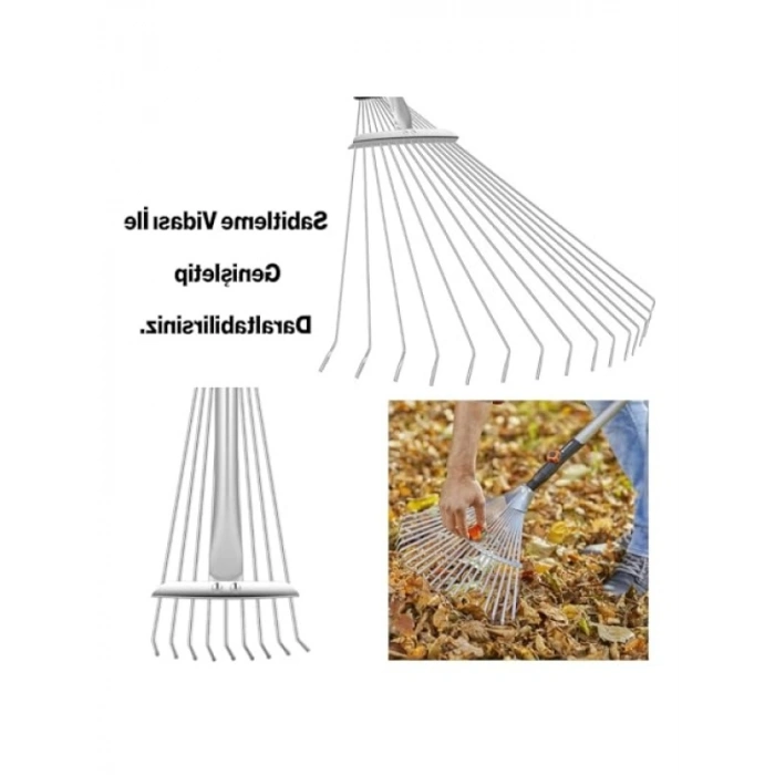 Metal Ayarlanabilir Bahçe Tırmığı