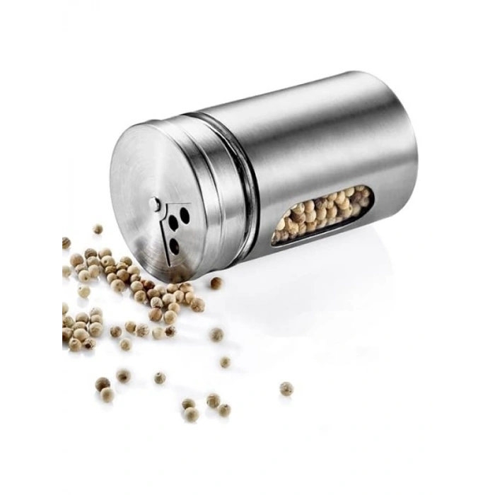 Metal Cam Tuzluk - Paslanmaz Çelik ve Pencereli Tasarım