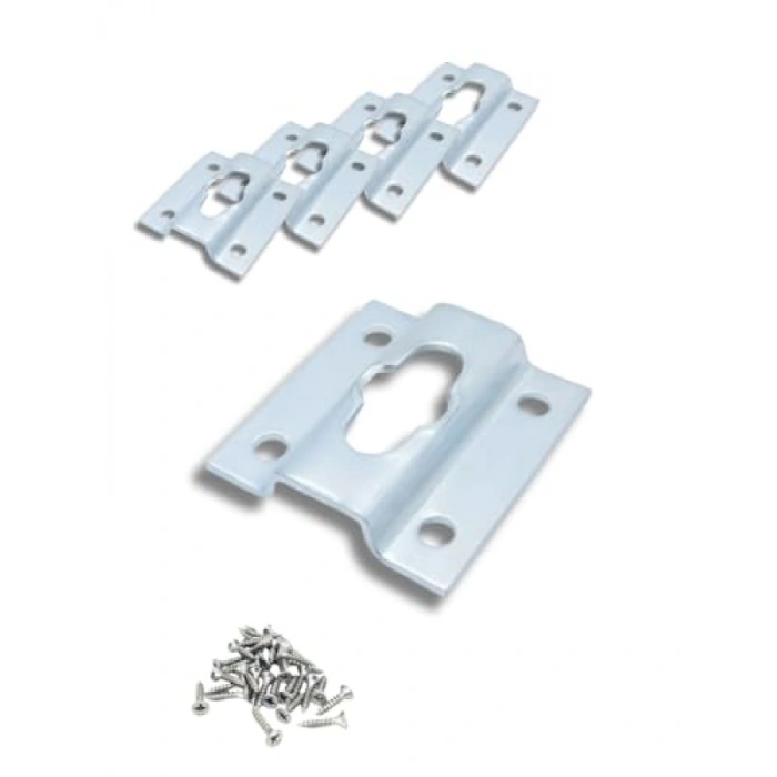 Metal Çerçeve Askı Aparatı, 42x45mm, Beyaz, 4lü Set