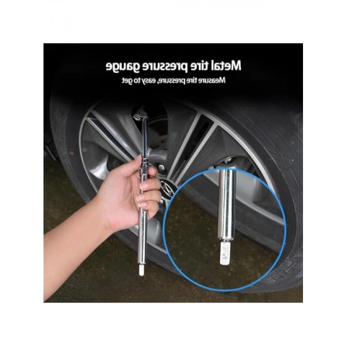 Metal Çubuklu Hava Basınç Ölçer - Araç Lastiği İçin