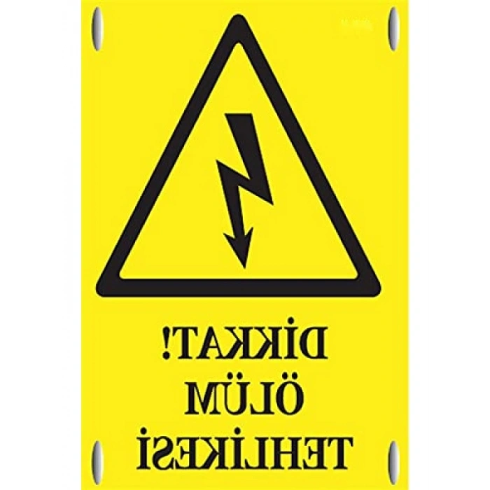 Metal Dikkat Levhası - Ölüm Tehlikesi 150x230 mm
