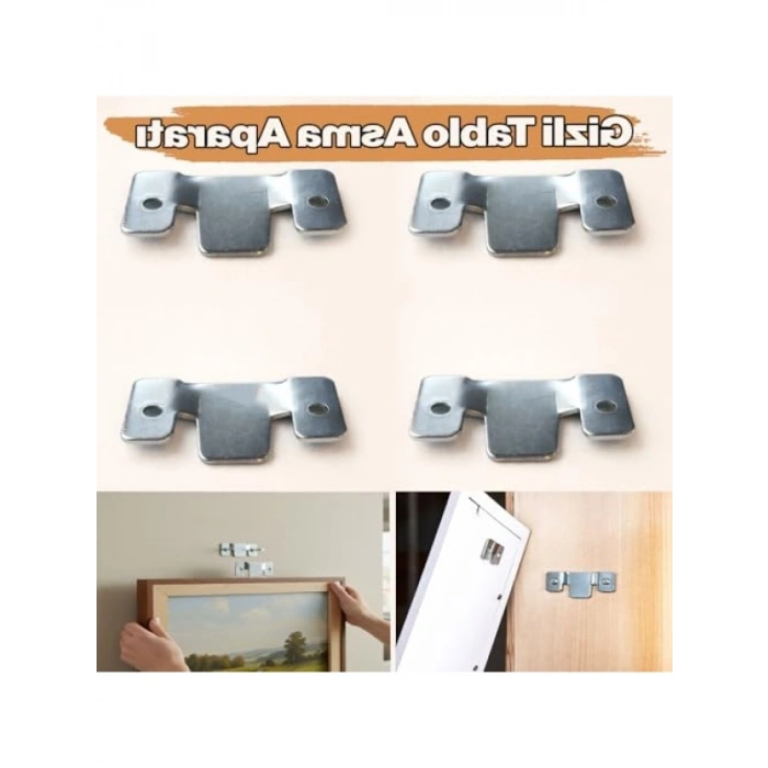 Metal Duvar Tipi Tablo Asma Askısı - Güçlü Taşıma Kapasitesi