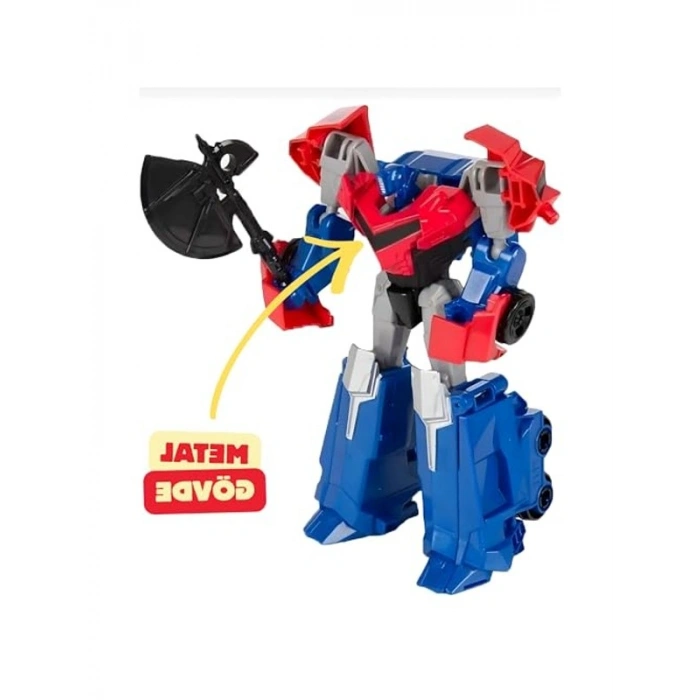 Metal Gövdeli Dönüşen Robot Araba ve Tır Seti, 20 cm