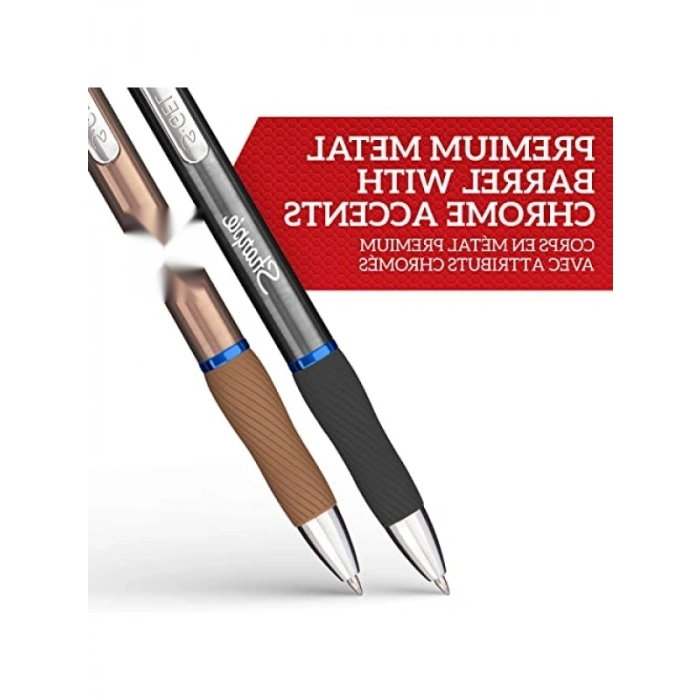Metal Jel Kalem - 0,7 mm Uç - Gri & Bronz - 2li Paket