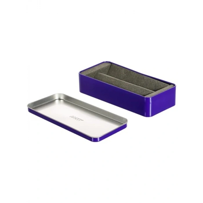 Metal Kalem Kutusu, 2-3 Kalem için, Mor Renk