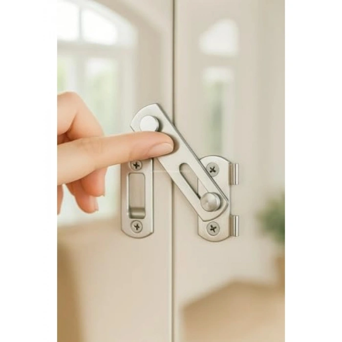 Metal Mandallı Kapı Kilidi (Kolay Montaj)