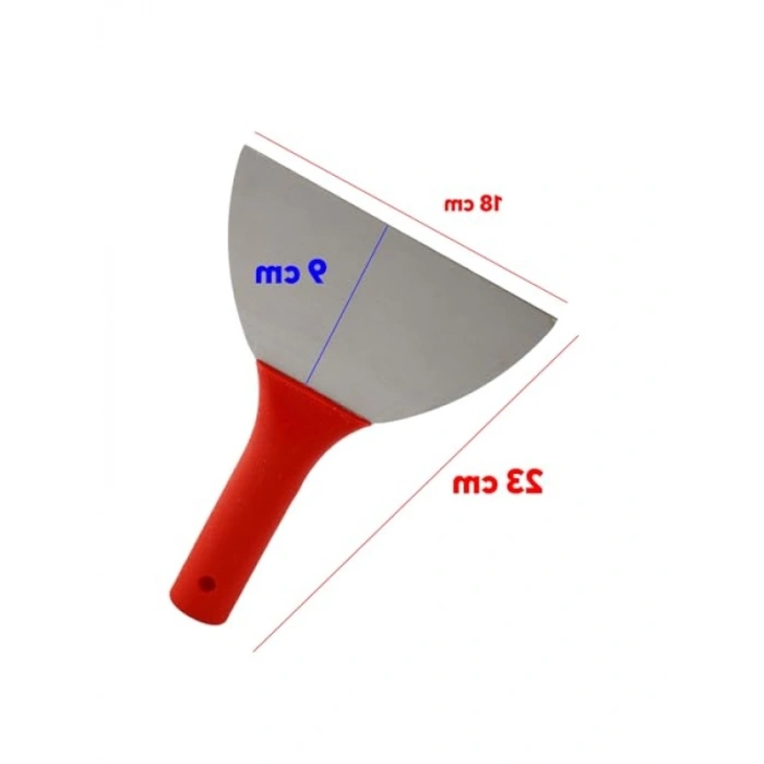 Metal Spatula ile Duvar Macunu ve Boya Kazıma - 18 cm Plastik Saplı