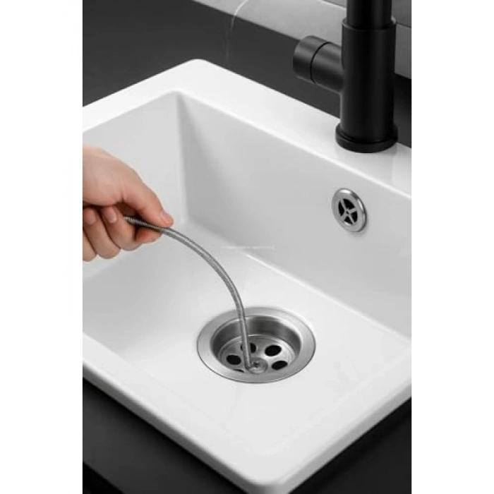 Metal Spiral Lavabo Açma Teli, 6 mm Kalınlık, 5 M