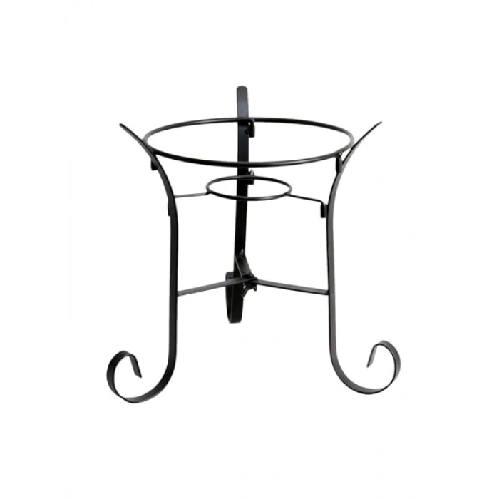 Metal Standlı Cam Gazing Küre, 25,4 cm, Siyah