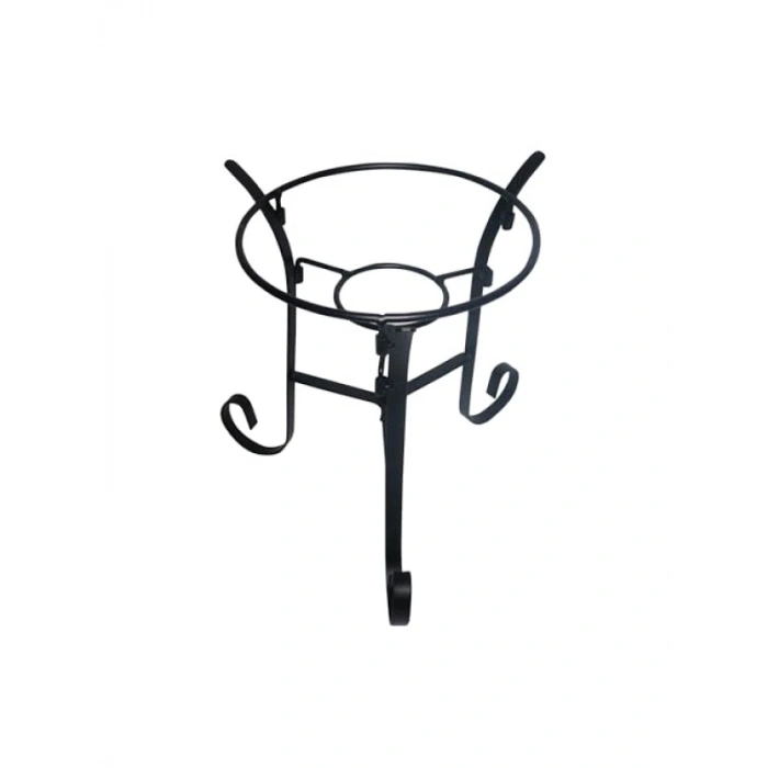 Metal Standlı Cam Gazing Küre, 25,4 cm, Siyah