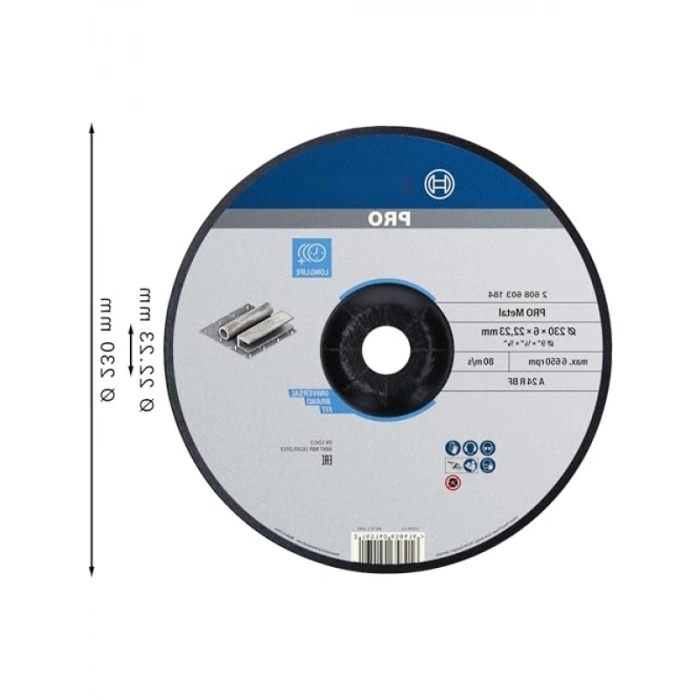 Metal Taşlama Diski, 230 mm, Güvenilir Kesim