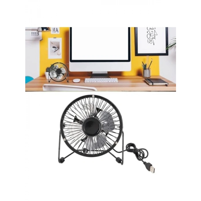 Metal USB Mini Fan - Sessiz Vantilatör