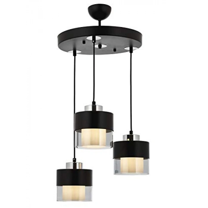 Metal ve Cam Modern Avize, E27 Soket, 40 cm