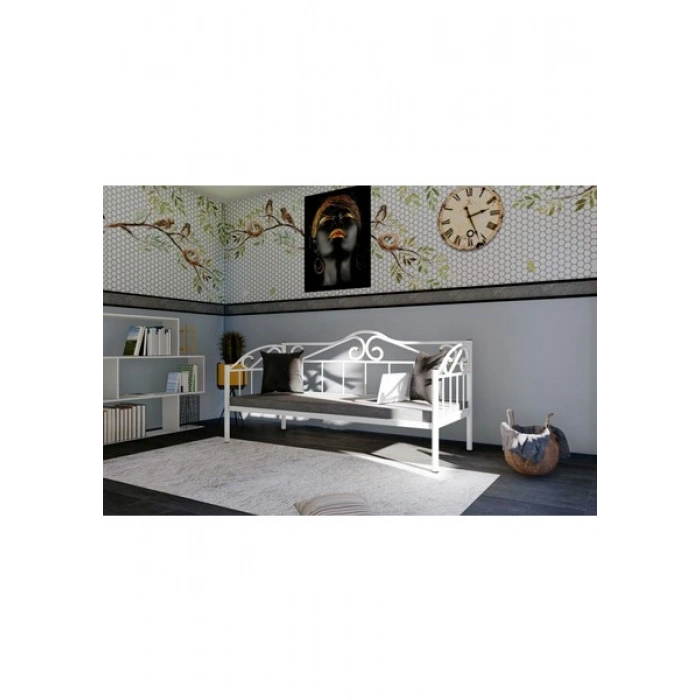 Metalia Delux Sofa Sedir Beyaz (Minderli)