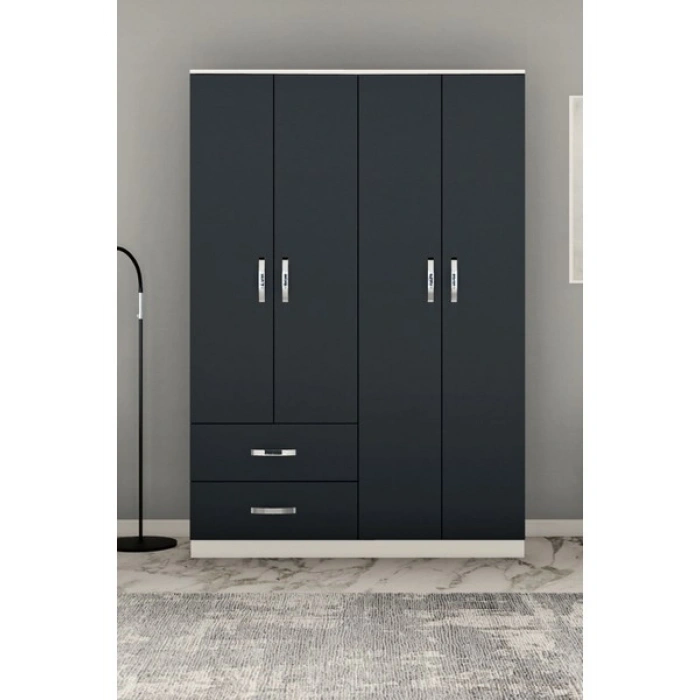 Metalia Gm 074 Novay 4 Kapılı 2 Çekmeceli Gardrop