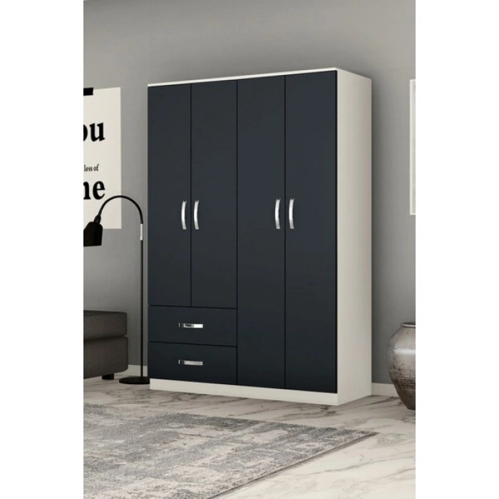 Metalia Gm 074 Novay 4 Kapılı 2 Çekmeceli Gardrop