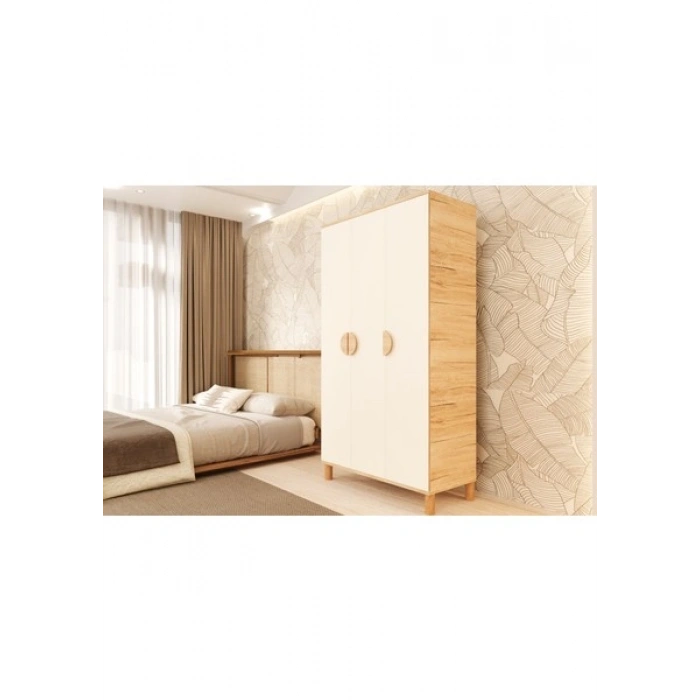 Metalia Gm 1003 3 Kapaklı Ayaklı Bohem Gardırop