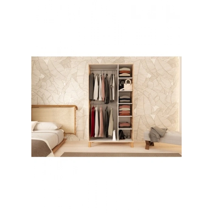 Metalia Gm 1003 3 Kapaklı Ayaklı Bohem Gardırop