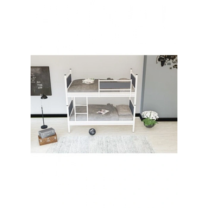 Metalia Gm 128 Star Ahşap Metal Ranza Beyaz-Antrasit Gri