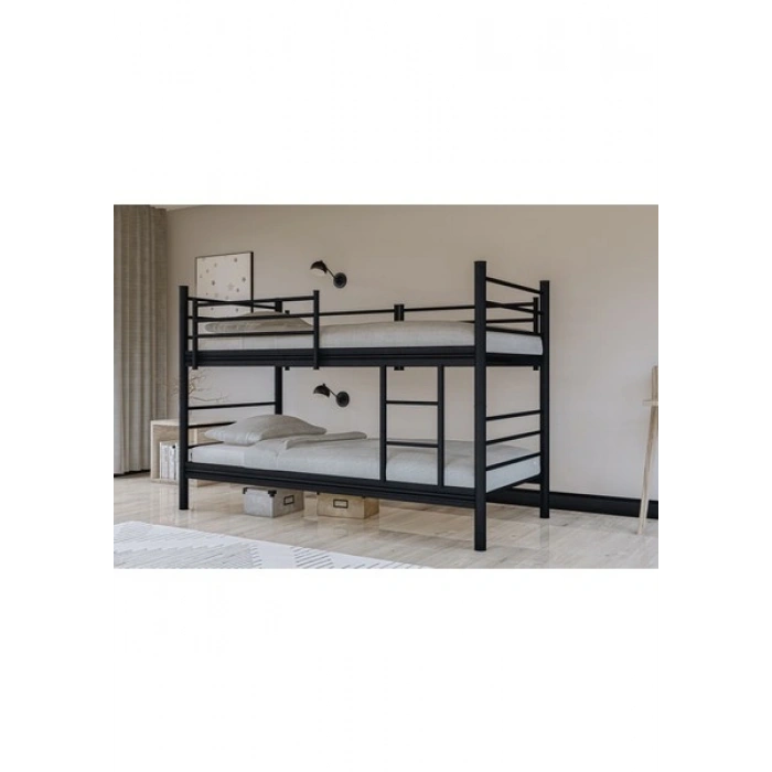 Metalia Gm 129 Level Ayrılabilir Çiftli Ranza Siyah 90X190