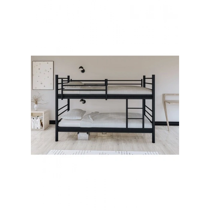 Metalia Gm 129 Level Ayrılabilir Çiftli Ranza Siyah 90X190